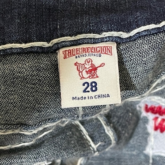 Sz. 28 sz. 6 True Religion Slim Straight Flap Super T Jeans - Picture 13 of 16